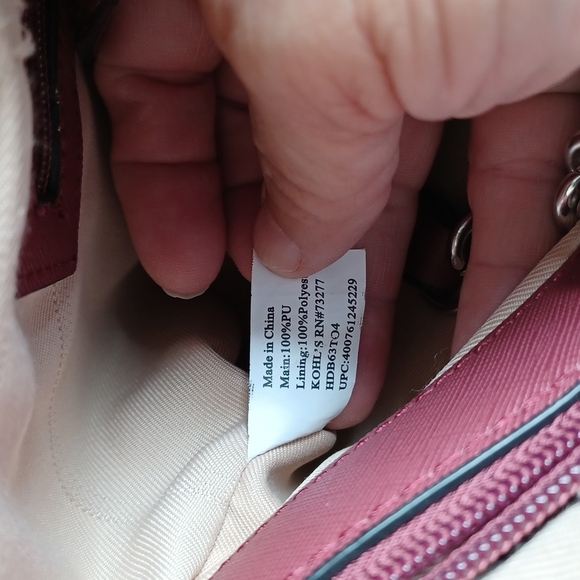 Dana Buchman Bag, Burgundy,  man-made materials, - Picture 5 of 5